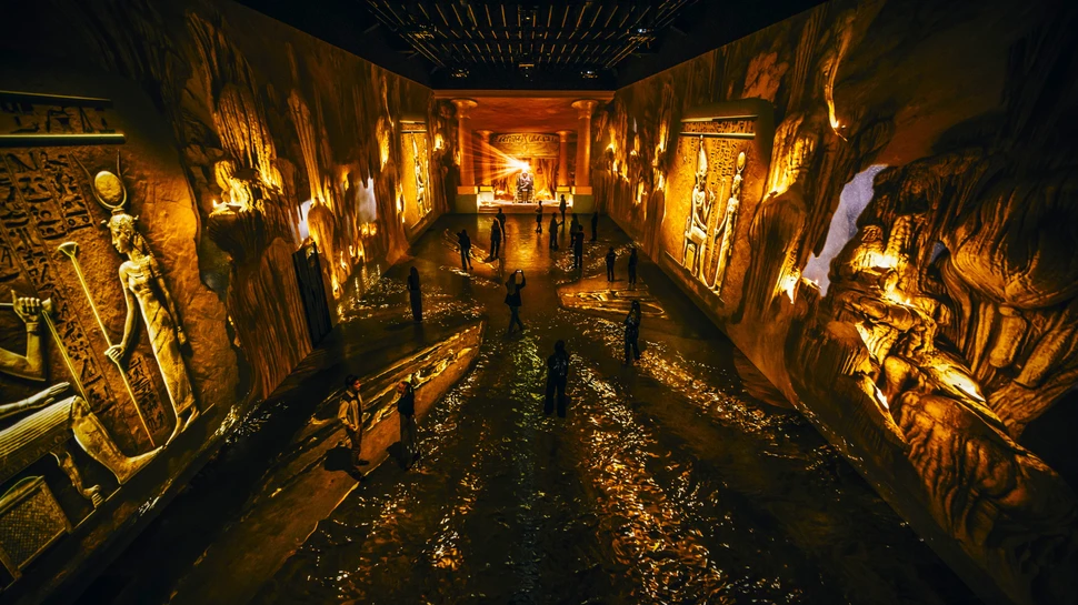 Blick in die immersive Ausstellung Kleopatra