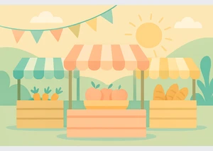 Bauernmarkt im Sonnenschein ChatGPT
