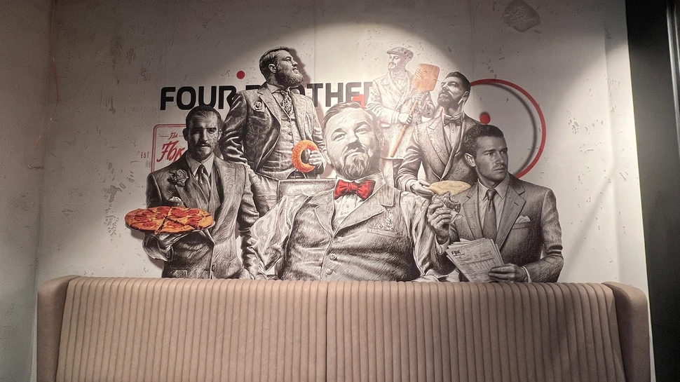 Wall-Art im Restaurant Four Brothers Kitchen in Hamburg Winterhude