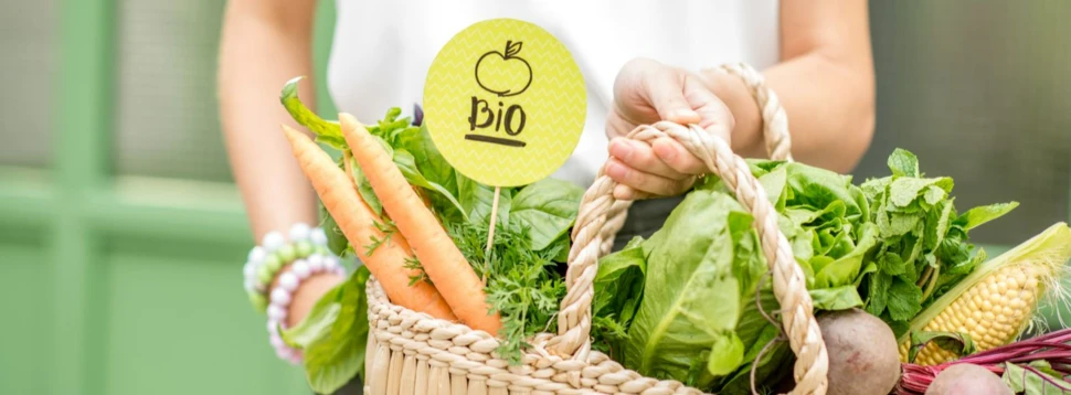 Korb mit Bio-Gemüse, © iStock.com / RossHelen