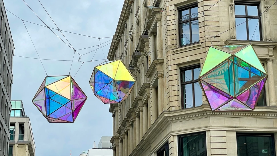 Bunte Installationen in der Innenstadt