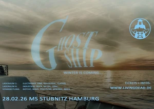 Info-Plakat für Ghostship auf der MS Stubnitz