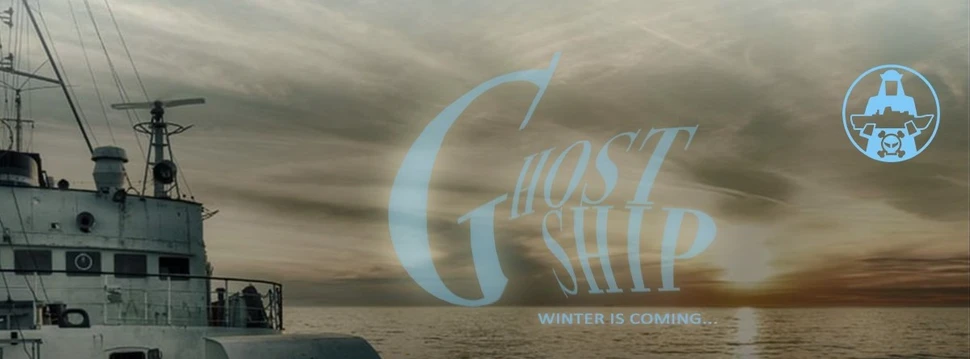 Info-Plakat für Ghostship auf der MS Stubnitz