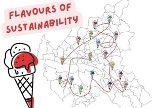 Karte von Hamburg mit Eistüten