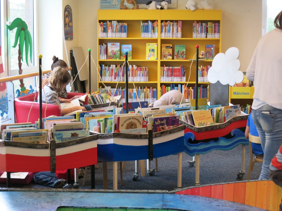 Der Kinderbereich in der Bücherhalle Neuallermöhe Der Kinderbereich in der Bücherhalle Neuallermöhe