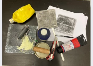 Experimentelles Drucken mit Tetrapak