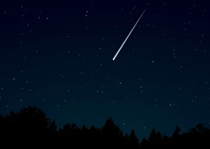 Sternschnuppe am Nachthimmel