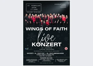 Jahresauftakt-Konzert mit dem Gospelchor Wings of Faith
