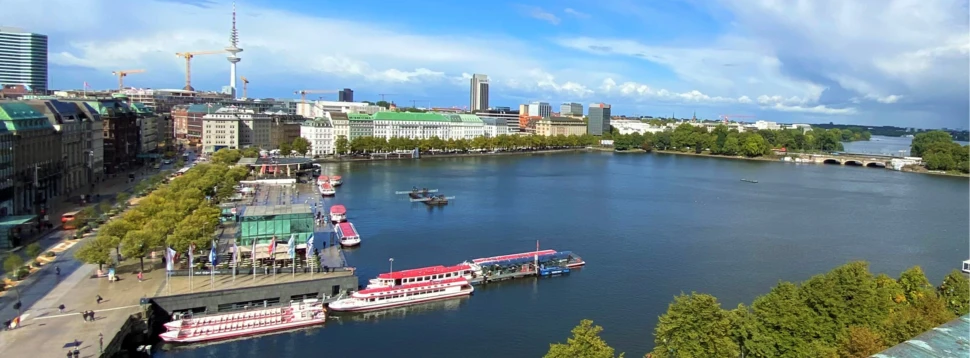 Jungfernstieg und Binnenalster, © Redaktion hamburg-magazin.de