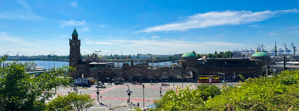Blick auf die Landungsbrücken
