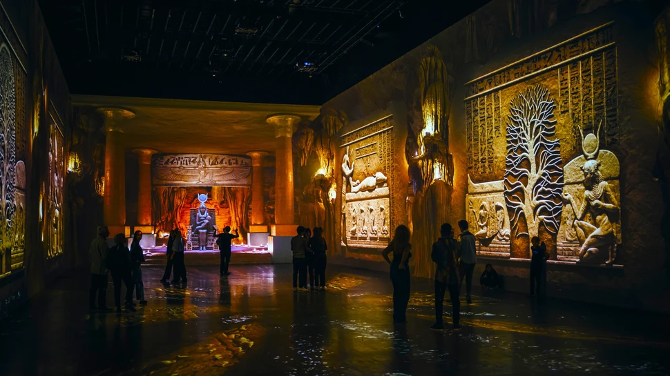 Blick in die immersive Ausstellung Kleopatra