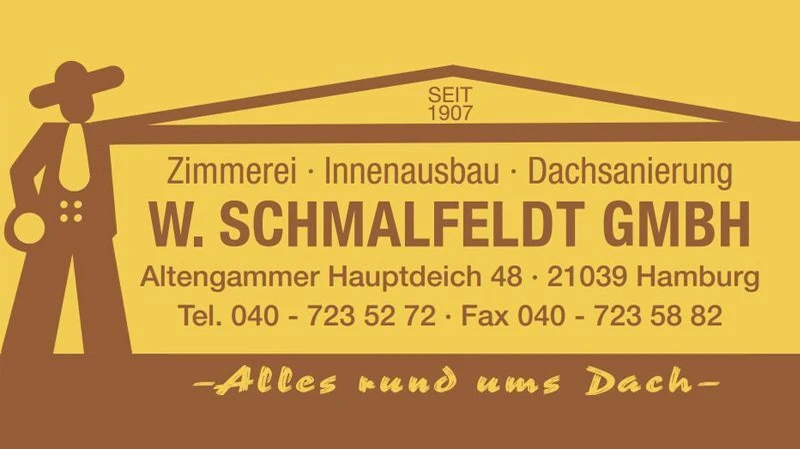 Visitenkarte von Wilhelm Schmalfeldt Zimmerei GmbH