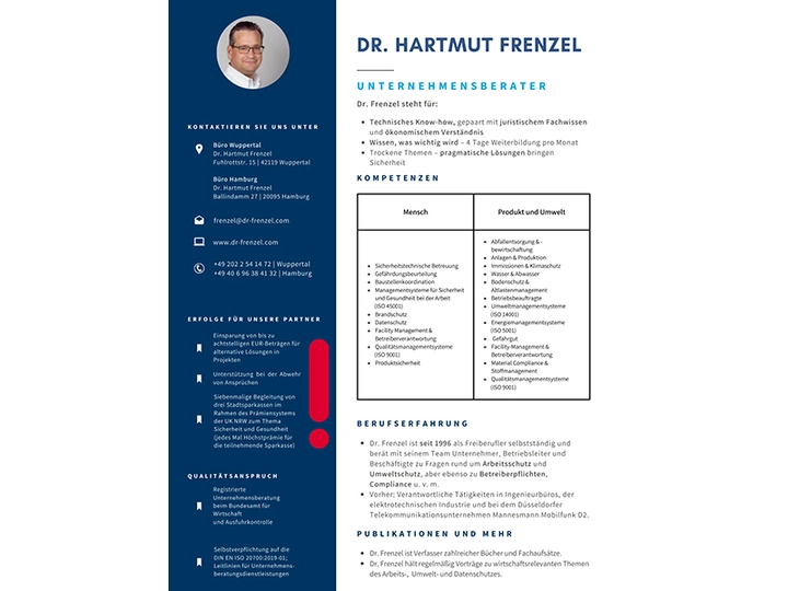 Galerie-Bild 8: Dr. Hartmut Frenzel - Factsheet von Dr. Hartmut Frenzel 