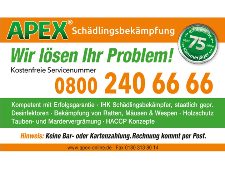 Galerie-Bild 22: . von APEX GmbH (Schädlingsbekämpfung)