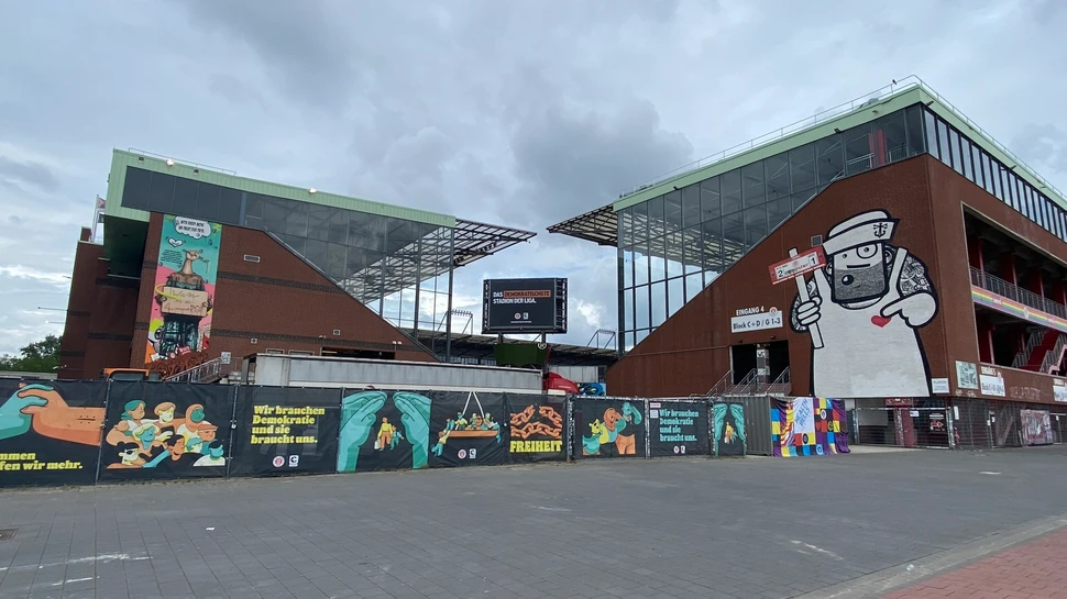 Außenansicht des Millerntor Stadions