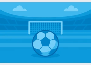 Fußballstadion in Blau