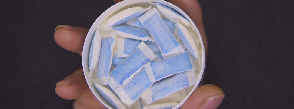 Eine geöffnete Dose mit Snus