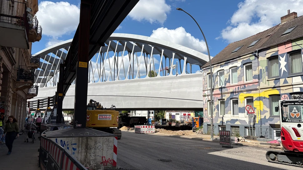 Baustelle der neuen Sternenbrücke