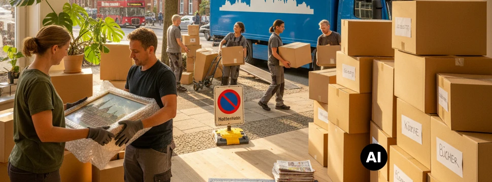 Umzug in Hamburg (mithilfe von KI generiert)