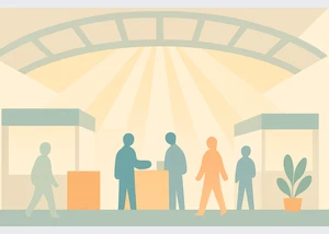 Ausstellung im modernen Konferenzzentrum