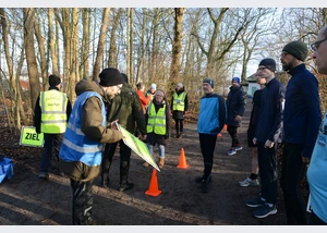 Begrüßung am Start und Erklärung der Lauf/Walk-Strecke