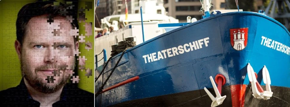 Michael Frowin, © Foto: Bernd Brundert, © Artwork: Burkhard Neie / Theaterschiff Hamburg, © Viktoria Gipp