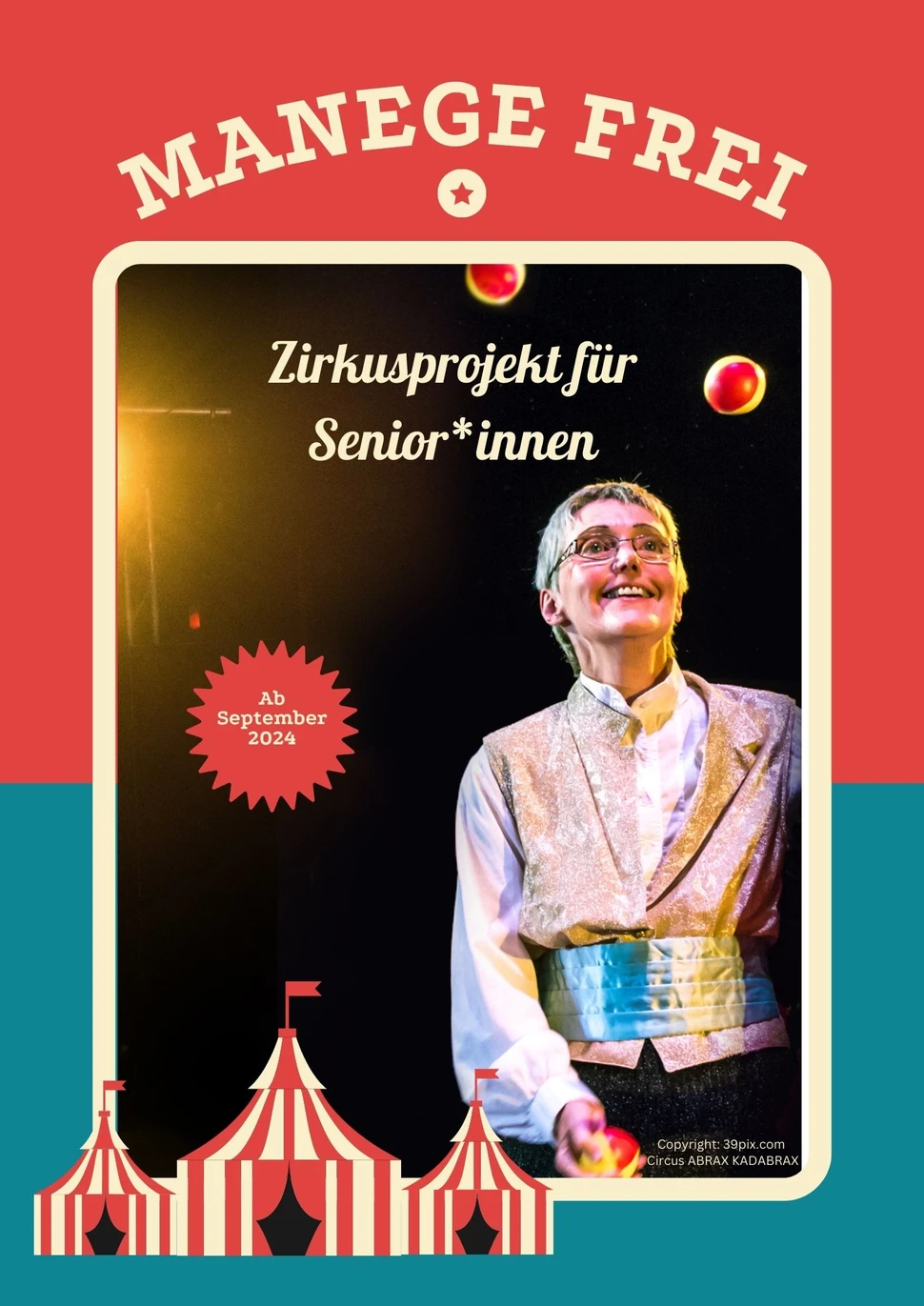 Postkarte Zirkusprojekt Vorderseite Postkarte Zirkusprojekt Vorderseite