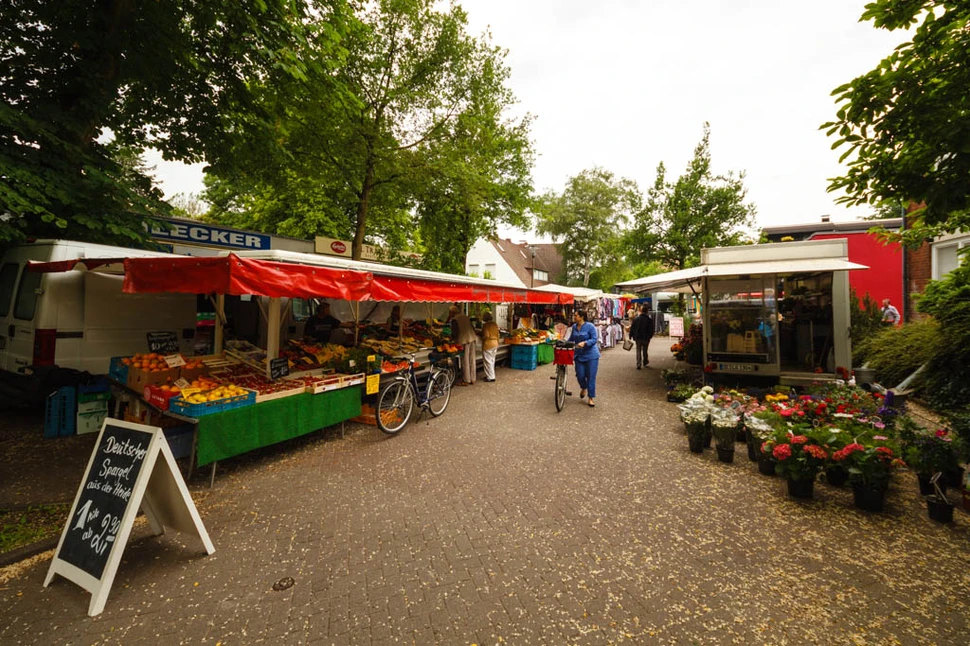 Wochenmarkt in der Grelckstraße