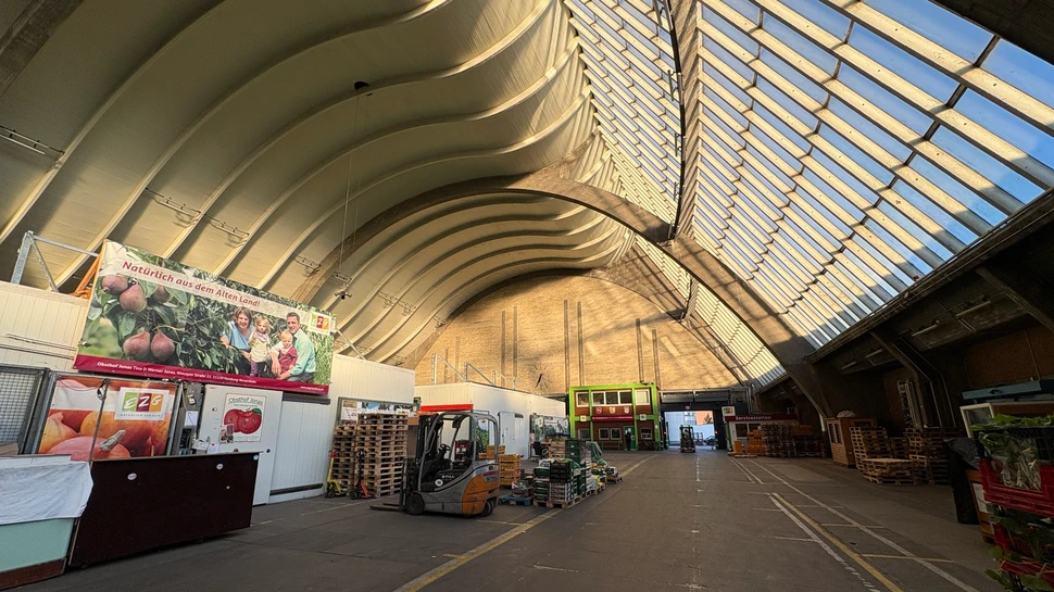 Blick durch den Großmarkt Hamburg in Hammbrook
