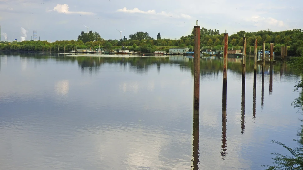 Hausboote im Spreehafen