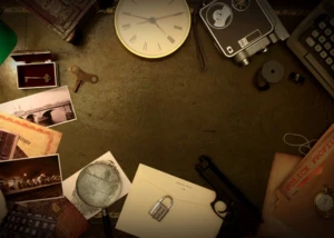Escape Game Alte Bilder, ein Fingerabdruck und ein Schloss