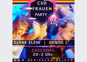 CSd Flyer mit DJane Eleni und DJane Denise am 2. August in Hamburg