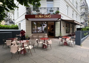 Außenansicht des Cafés