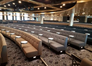 Braune Polstersitzmöbel in einem Saal