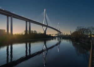 Entwurf für die neue Köhlbrandbrücke