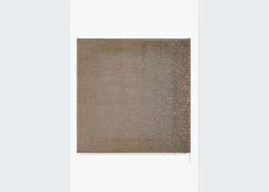 Hannah Rath, Kette zu Schuss, 2024, handgewebtes Textil aus Leinen und Kette, 37 x 37 c