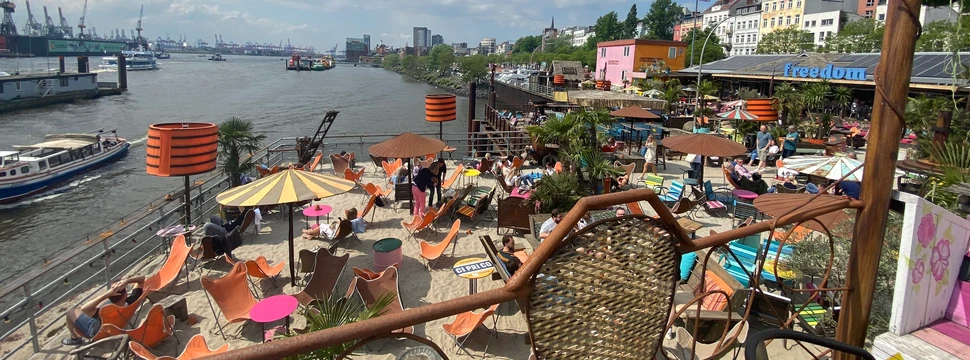 Blick von oben auf den Strandpauli