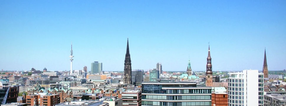 Luftaufnahme der Skyline der Stadt Hamburg, © Pexels.com/Sabine